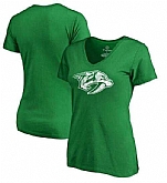 Women Nashville Predators Fanatics Branded Plus Sizes St. Patrick's Day White Logo T-Shirt Kelly Green FengYun,baseball caps,new era cap wholesale,wholesale hats